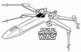 Wars Star Coloring Fighter Wing Pages Fans sketch template