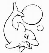 Coloring Printable Pages Animal Dolphins Animals Dolphin Kids Playing Play Print sketch template