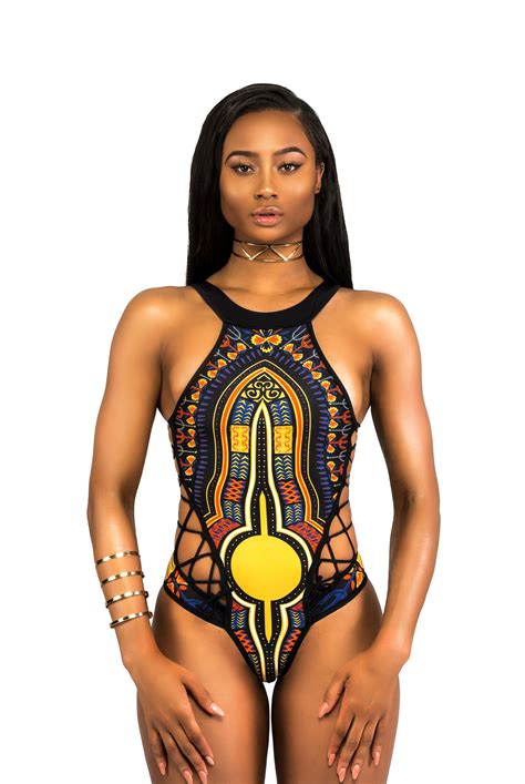 Sexy Bikini African Beauty Clubewear Swimsuit One Piece