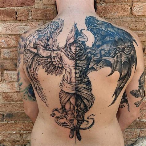 experimenting  angel  demon tattoo designs  stunning results