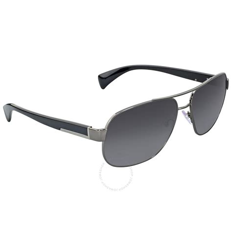 prada rectangle aviator grey gradient polarized men s sunglasses