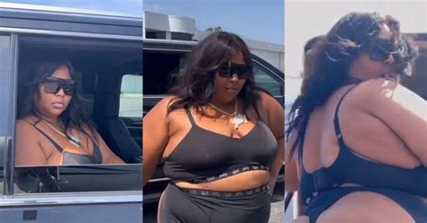 video  lizzo boarding private jet  backless leggings sparks debate comic sands