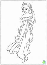 Enchanted Giselle Colorear Princesas Dinokids Bailarina sketch template