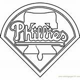 Phillies Coloring Philadelphia Mlb Dodgers Coloringpages101 Mascot Cardinals sketch template