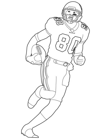 football player coloring pages printable  kids