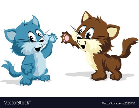 cats playing royalty  vector image vectorstock