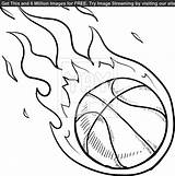 Basquetbol Sketch Flaming Baloncesto Court Basquet 1210 Pelota Lent Hoop Cuadernos Getdrawings Colorarty sketch template