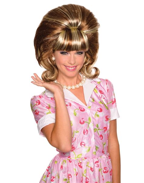 brown peggy drag queen style beehive 60 big hair wig