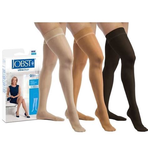 jobst ultrasheer women s thigh high 15 20mmhg compression support
