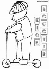Scooter Kick Coloring Pages Colorings sketch template