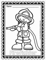 Coloring Community Helpers Pages Firefighters Freebie Preschool Fire Firemen 9k Followers sketch template