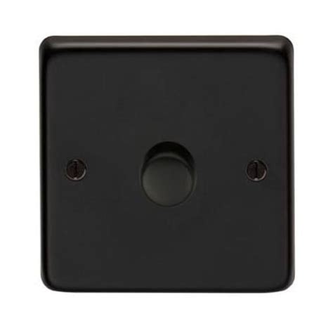 matt black single dimmer switch  electrical switches black chrome nickel stainless