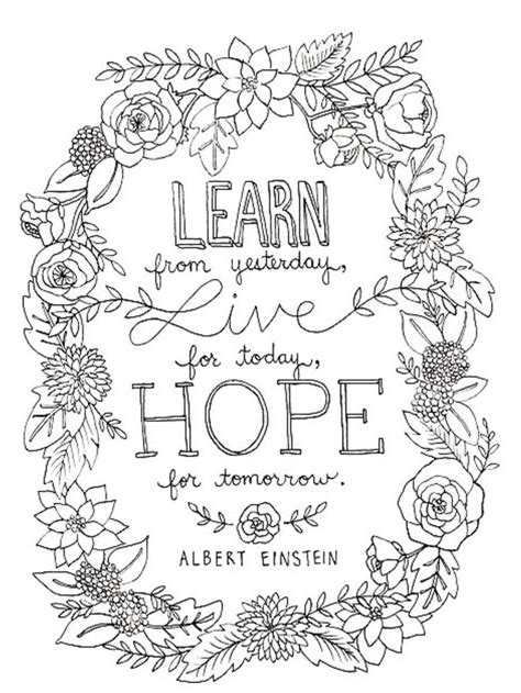 printable coloring pages inspirational quote