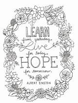 Coloring Pages Quote Quotes Inspirational Printable Adult Color Disney Colouring Good Einstein Printables Simple Albert Kids Floral Drawing Choose Board sketch template