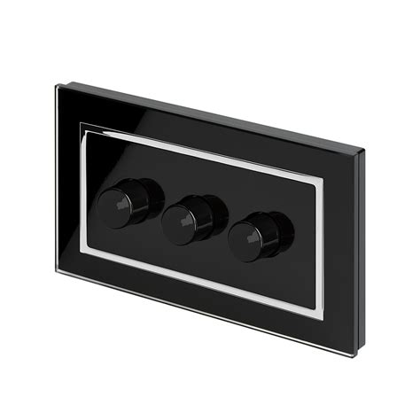 crystal ct  rotary led dimmer switch   black retrotouch designer light switches plug
