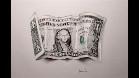 dollar bill drawing valentine