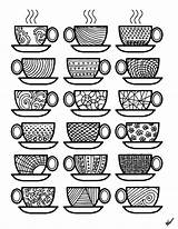 Coloring Coffee Pages Colouring Adult Printable Adults Cups Theme Popsugar Sheets Da Kid Colorare Printables Color Don These Momsandcrafters Flower sketch template