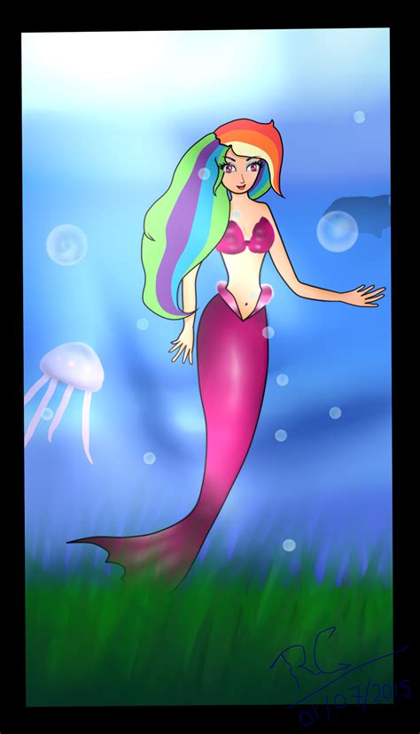 rainbow dash mermaid mlp  reinaclaren  deviantart