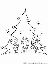 Carolers Christmas Coloring Pages sketch template