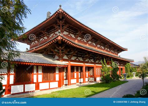 chinese tang dynasty architecture royalty  stock  image