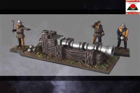 mm medieval cannon  artillery crew wargamingd