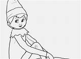 Elf Shelf Coloring Pages Sheets Choose Board Complete sketch template