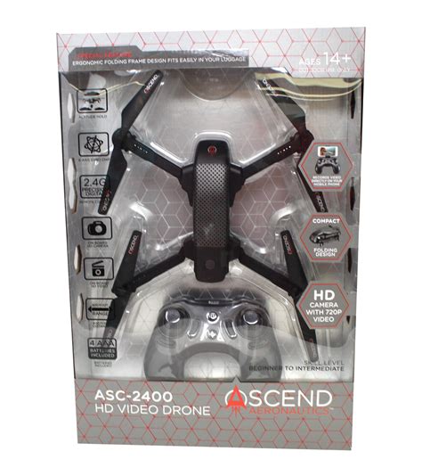 ascend aeronautics asc  hd video drone black  ebay