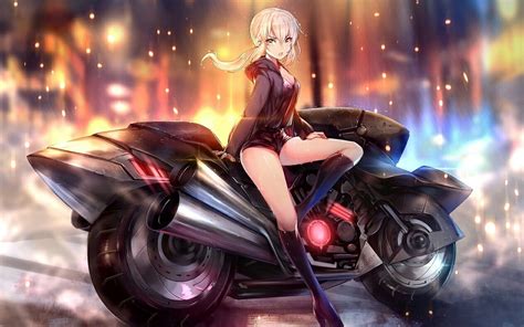 anime motorcycle girl