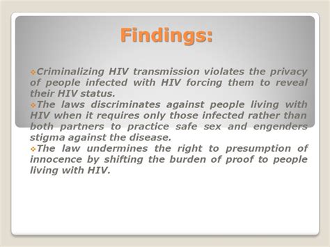 Linkages Between Criminalization Of Hiv Transmission Gender