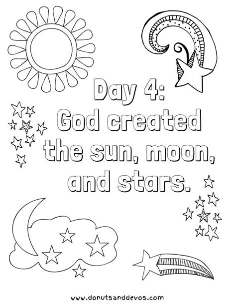 day  creation coloring page