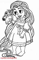 Rapunzel Coloring Pages Baby Tangled Pdf Book Getcolorings Click Getdrawings Printable sketch template