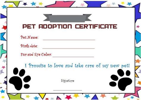 blank adoption certificate templates