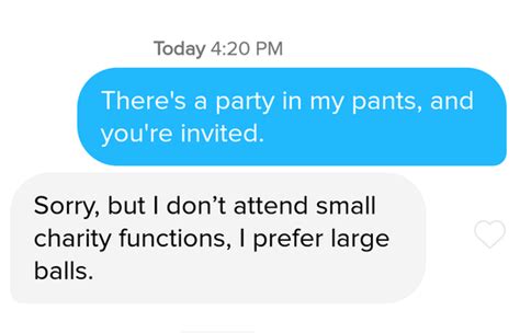 Funny Clapbacks To Sexual Pick Up Lines On Tinder Like A