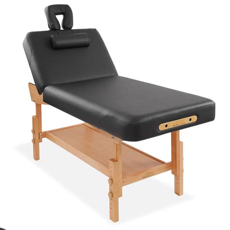 professional stationary massage table with shelf and backrest mix