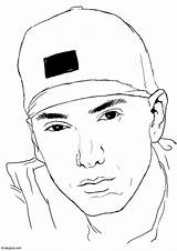 Coloring Eminem sketch template