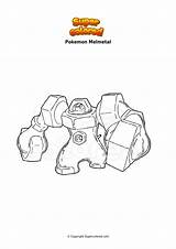 Melmetal Pokemon Supercolored sketch template