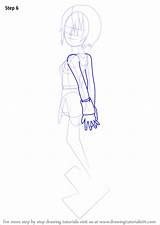 Step Hearts Kingdom Kairi Draw Drawing sketch template
