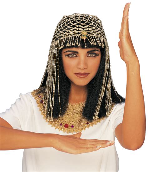Cleopatra Egyptian Queen Of Nile Beaded Women Costume Headpiece Ebay
