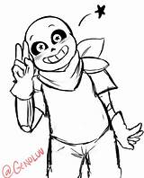 Sans Pages Coloring Ink Undertale Happy Color Character Adults Kids Print sketch template