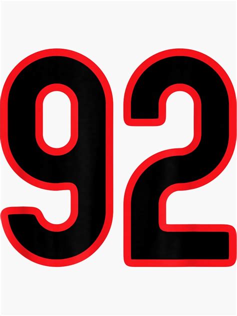 number  sports jersey red black favorite lucky number sticker  ellasuek redbubble