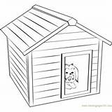 House Coloring Dog Pages Doggie Coloringpages101 Kids Printable sketch template