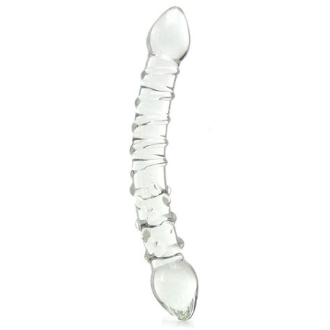 glas double trouble glass dildo sex toys at adult empire