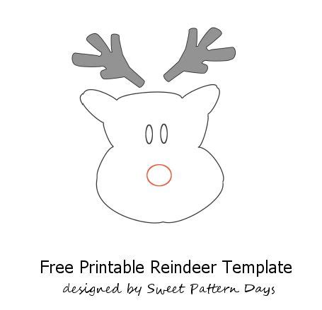 reindeer template cut  christmas pinterest