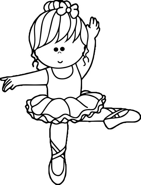 cartoon ballerina coloring page wecoloringpagecom