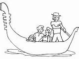 Gondola Coloring Pages Transportation Water sketch template