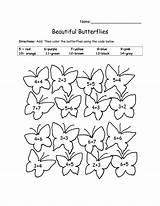 Butterfly Addition Worksheets Worksheet Symmetry Kindergarten Worksheeto Via sketch template