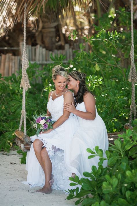 two brides on the same sex wedding in the dominican republic organization by wedding caribbean