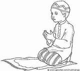 Coloring Islamic Prayer Kids Clipart Muslim Pages Praying Boy Islam Rug Boys Ramadan Namaz Children Cliparts Pray Pic Drawing Colour sketch template
