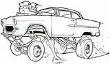 Coloring Pages Drawing Car Gasser Chevy Cartoon Hot Drawings Truck S10 Cool Rod Rods Cars Custom Colouring Sheets Artwork Sketch sketch template
