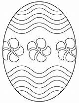 Easter Egg Coloring Pages Eggs Print Printable Sheets Color Designs Colouring Wavy Lines Flowers Right Just Click Floral sketch template